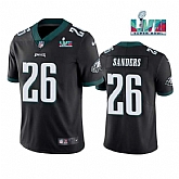 Men & Women & Youth Philadelphia Eagles #26 Miles Sanders Black Super Bowl LVII Patch Vapor Untouchable Limited Stitched Jersey,baseball caps,new era cap wholesale,wholesale hats